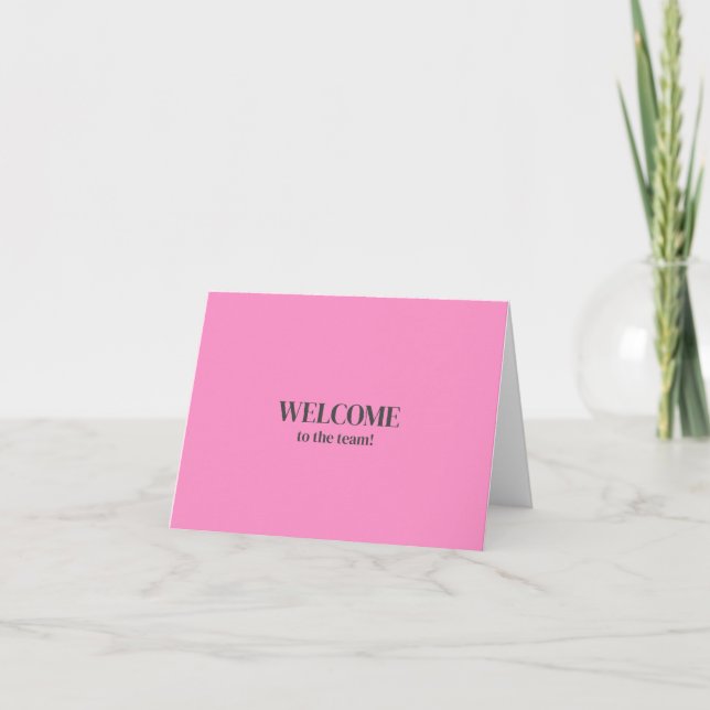 Personalized simple Elegant Welcome to the team Card (Front)