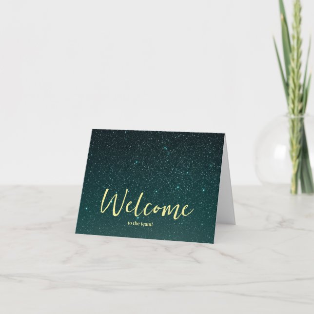 Personalized simple Elegant Welcome to the team Card (Front)