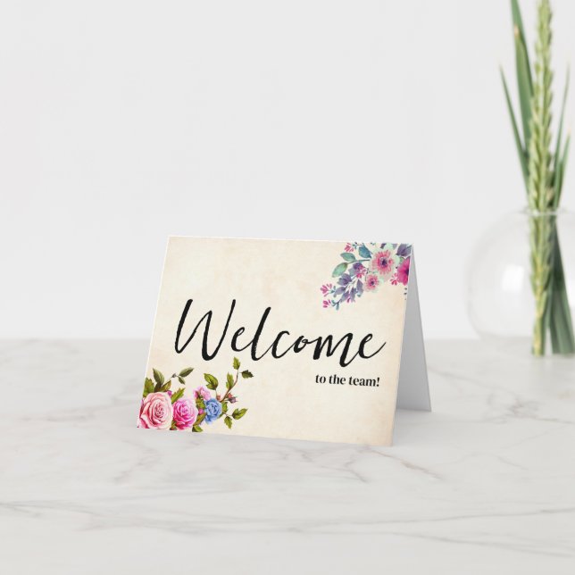 Personalized simple Elegant Welcome to the team Card (Front)
