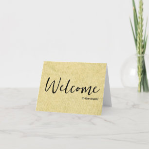 Personalized simple Elegant Welcome to the team Card
