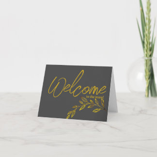 Personalized simple Elegant Welcome to the team Card