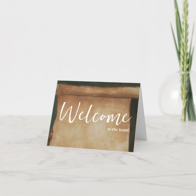 Personalized simple Elegant Welcome to the team Card (Front)