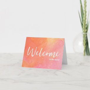 Personalized simple Elegant Welcome to the team Card