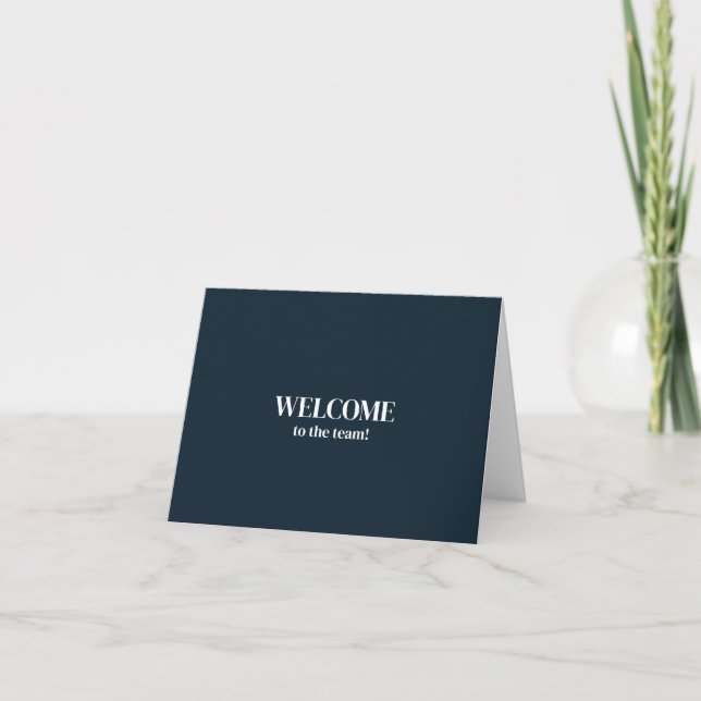 Personalized simple Elegant Welcome to the team Card (Front)