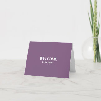 Personalized simple Elegant Welcome to the team Card