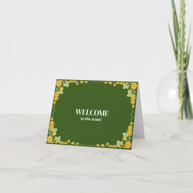 Personalized simple Elegant Welcome to the team Card (Front)
