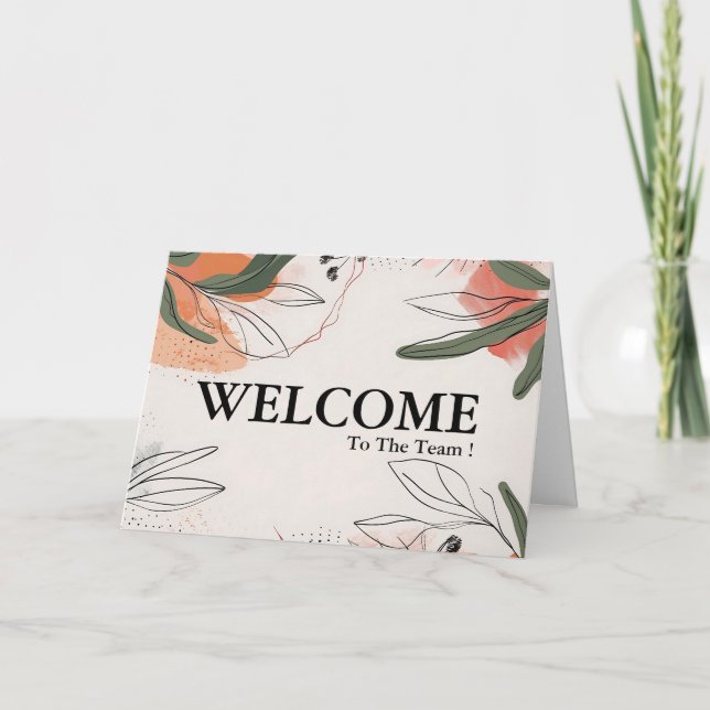 Personalized Simple Elegant Welcome To The Team  Card (Front)