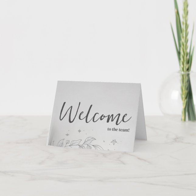 Personalized simple Elegant Welcome to the team Card (Front)
