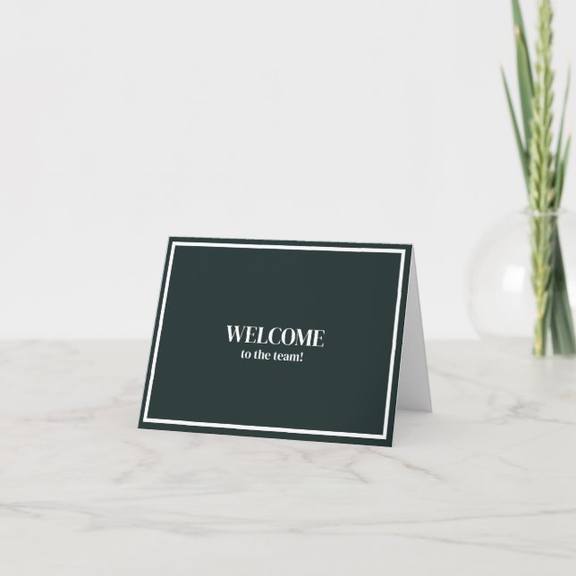 Personalized simple Elegant Welcome to the team Card (Front)