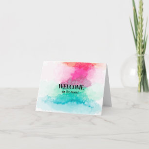 Personalized simple Elegant Welcome to the team Card