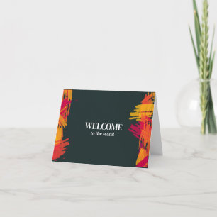 Personalized simple Elegant Welcome to the team Card