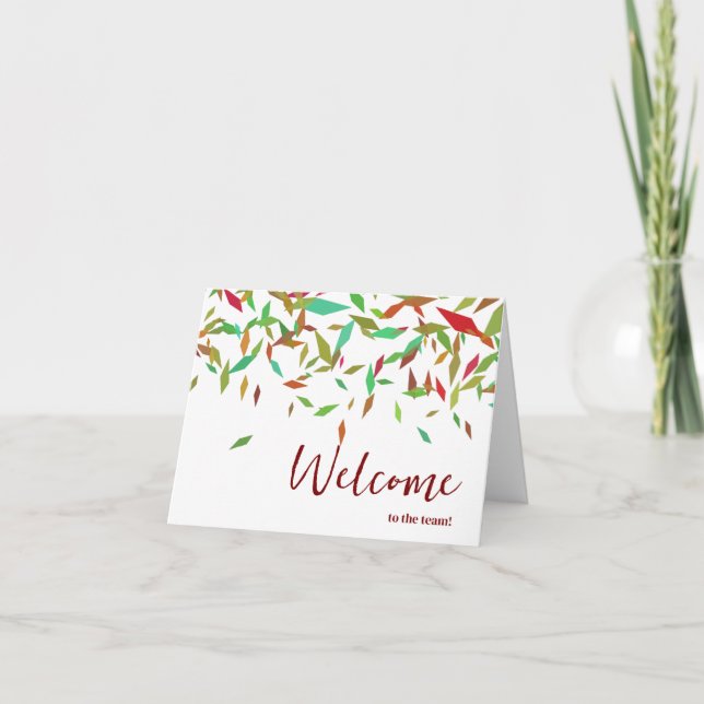 Personalized simple Elegant Welcome to the team Card (Front)