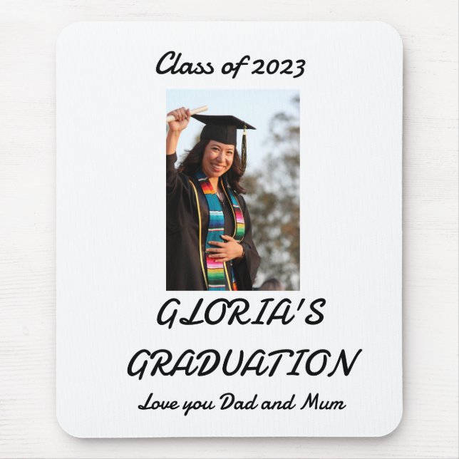 Personalized simple Graduation Photo  Mouse Pad (Front)