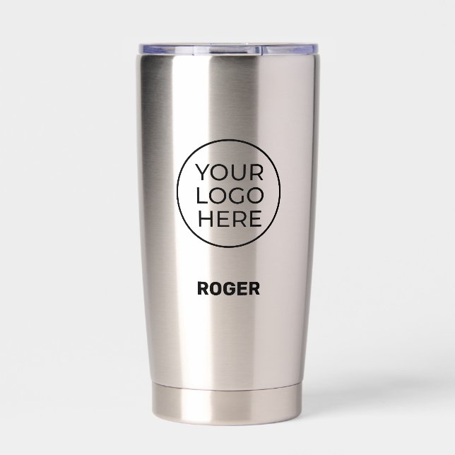 Personalized Simple Logo Stainless Steel Tumbler (Front)