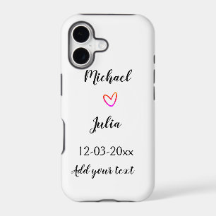 personalized simple minimal add your name red hear
