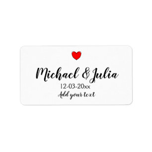 personalized simple minimal add your name year hea label