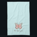 Personalized Simple Modern Butterfly Kitchen Towel<br><div class="desc">A beautiful decorative butterfly tea towel personalized with your name. Makes a fun addition to your kitchen. Designed for you by Blackberry Boulevard.</div>