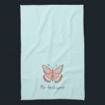 Personalized Simple Modern Butterfly Kitchen Towel<br><div class="desc">A beautiful decorative butterfly tea towel personalized with your name. Makes a fun addition to your kitchen. Designed for you by Blackberry Boulevard.</div>