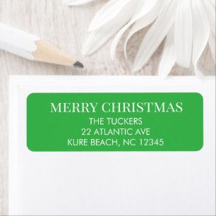 Personalized  Simple Modern Merry Christmas Return