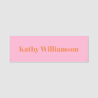 Personalized Simple Modern Pink Orange Creative