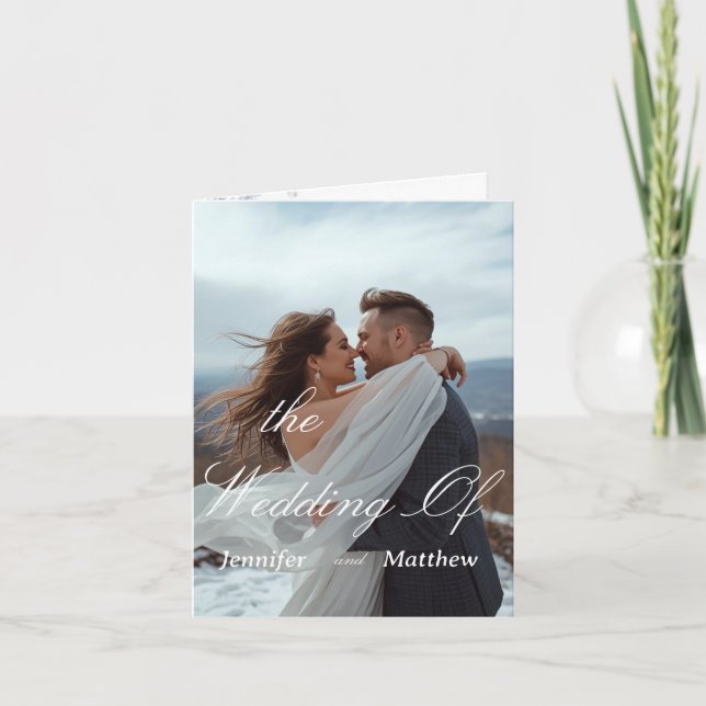 Personalized Simple Modern Wedding Invitation  (Front)
