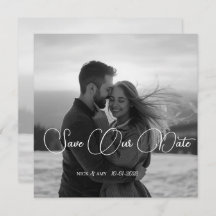 Personalized Simple Modern Winter Wedding Card