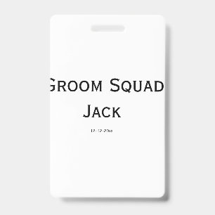 personalized simple monogram add your name wedding badge