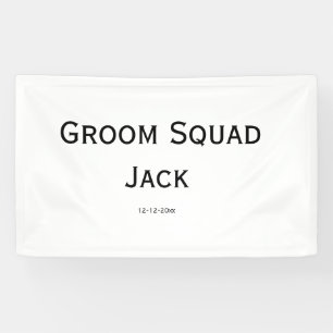 personalized simple monogram add your name wedding banner