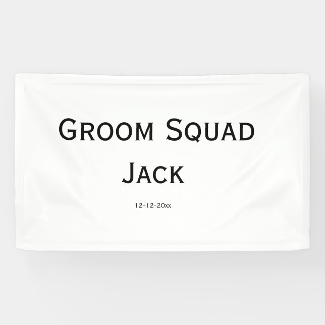 personalized simple monogram add your name wedding banner (Horizontal)