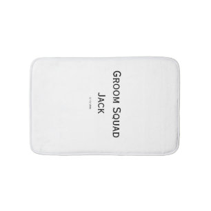 personalized simple monogram add your name wedding bath mat