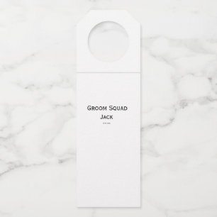 personalized simple monogram add your name wedding bottle tag