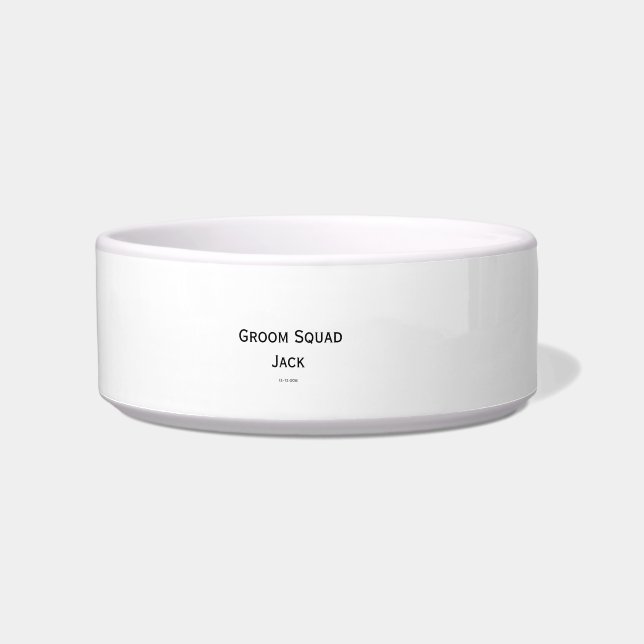 personalized simple monogram add your name wedding bowl (Front)