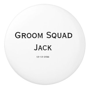 personalized simple monogram add your name wedding ceramic knob