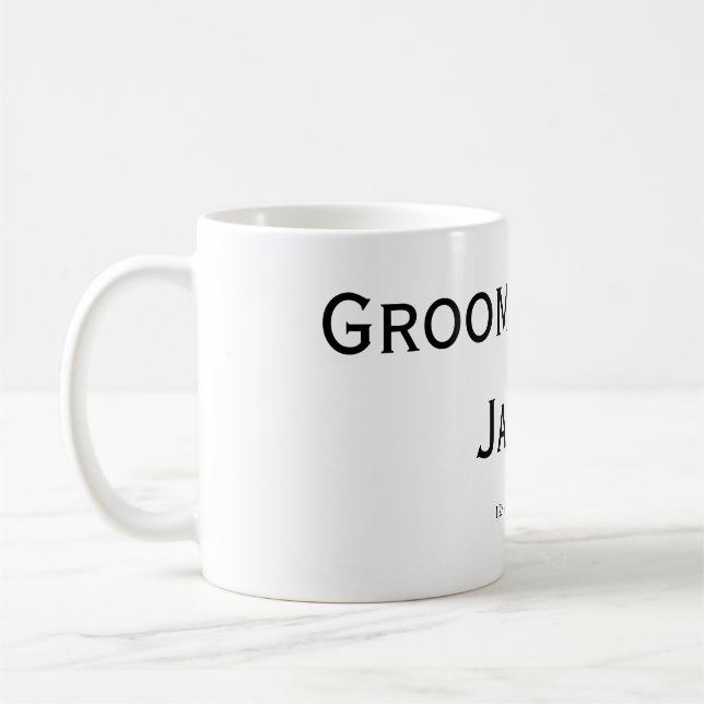 personalized simple monogram add your name wedding coffee mug (Left)