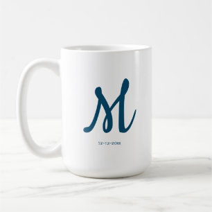 personalized simple monogram add your name wedding coffee mug