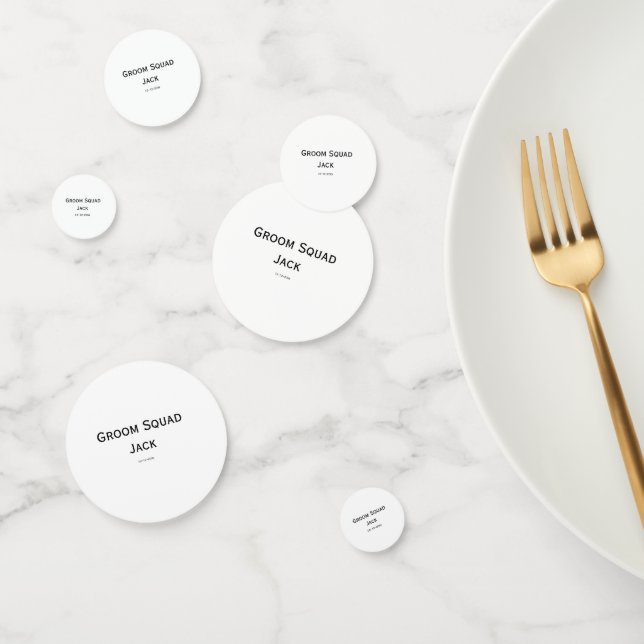 personalized simple monogram add your name wedding confetti (Group)