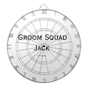 personalized simple monogram add your name wedding dartboard