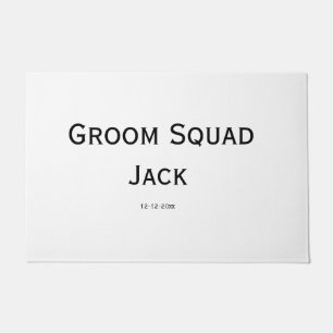 personalized simple monogram add your name wedding doormat