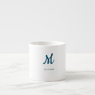 personalized simple monogram add your name wedding espresso cup