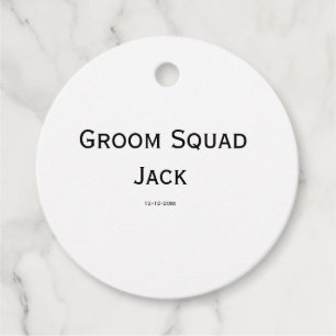 personalized simple monogram add your name wedding favour tags