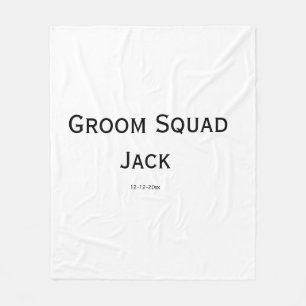 personalized simple monogram add your name wedding fleece blanket