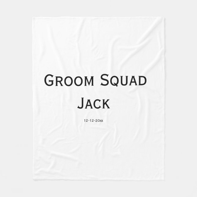 personalized simple monogram add your name wedding fleece blanket (Front)