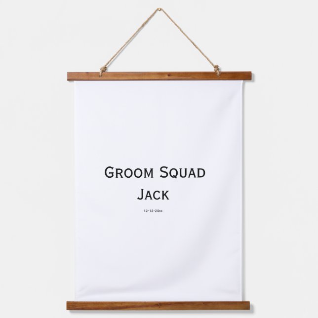 personalized simple monogram add your name wedding hanging tapestry (Front)