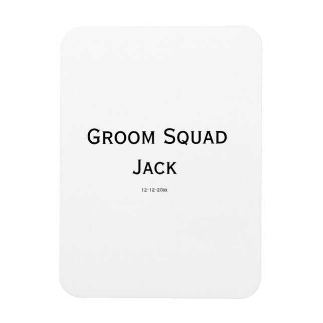 personalized simple monogram add your name wedding magnet (Vertical)