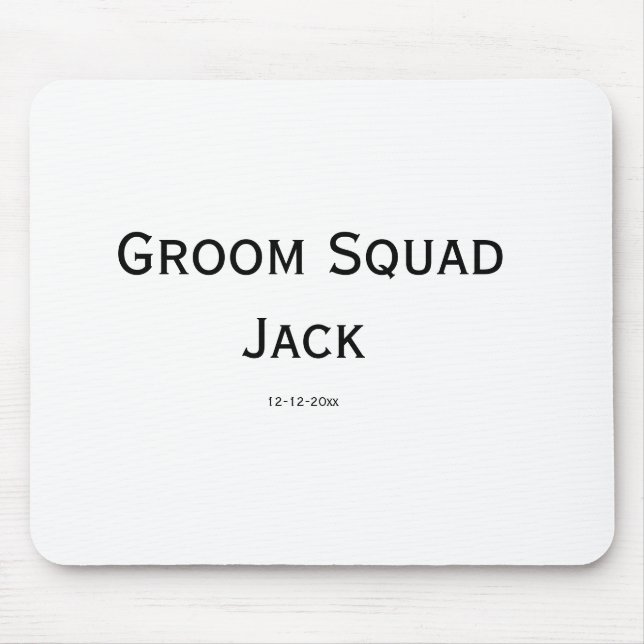 personalized simple monogram add your name wedding mouse pad (Front)