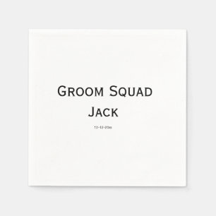 personalized simple monogram add your name wedding napkin