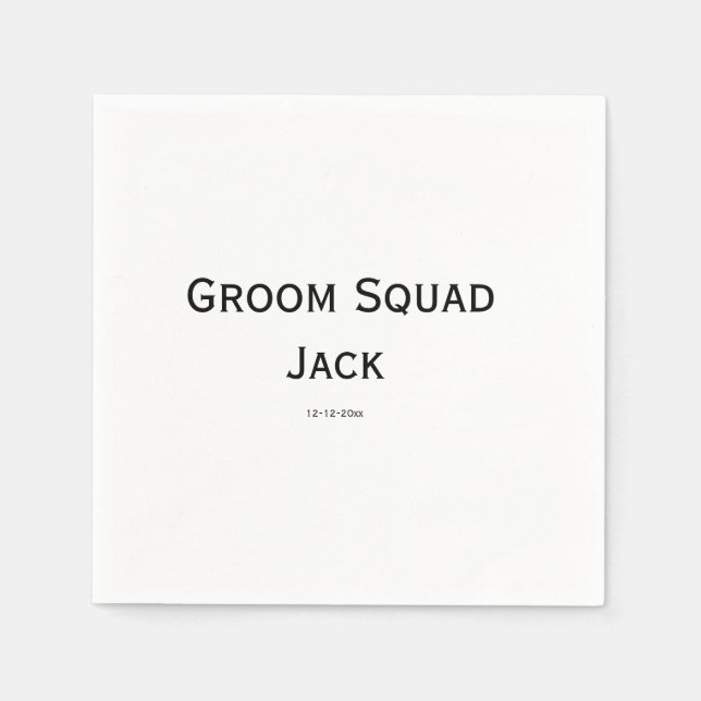 personalized simple monogram add your name wedding napkin (Front)