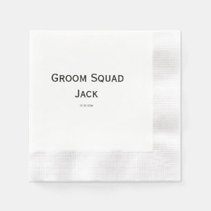 personalized simple monogram add your name wedding napkin