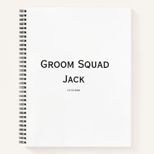 personalized simple monogram add your name wedding notebook