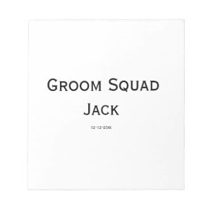 personalized simple monogram add your name wedding notepad